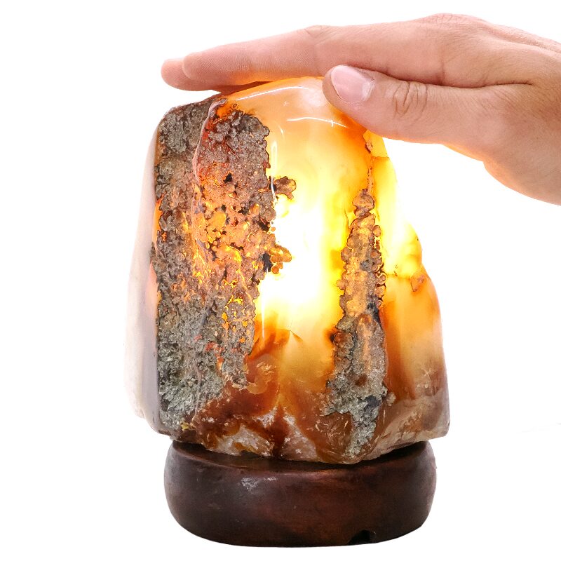 2.2kg Crystal Quartz River Agate Lamp - White LED Bulb K1296 4 Crystal Quartz River Agate Lamp - White LED Bulb K1296 | Crystal Factory