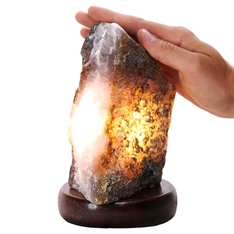 2.3kg Crystal Quartz River Agate Lamp - White LED Bulb K1298 4 Crystal Quartz River Agate Lamp - White LED Bulb K1298 | Crystal Factory