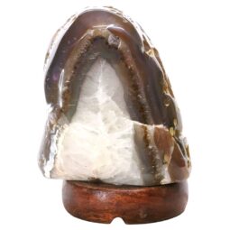 Crystal Quartz River Agate Lamp - White LED Bulb K1300 | Crystal Factory