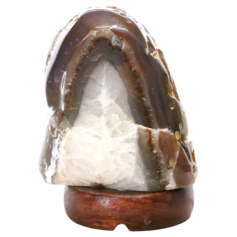 1.9kg Crystal Quartz River Agate Lamp - White LED Bulb K1300 3 Crystal Quartz River Agate Lamp - White LED Bulb K1300 | Crystal Factory