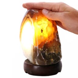 1.9kg Crystal Quartz River Agate Lamp - White LED Bulb K1300 6 Crystal Quartz River Agate Lamp - White LED Bulb K1300 | Crystal Factory