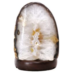 Crystal Quartz River Agate Lamp - White LED Bulb K1302 | Crystal Factory
