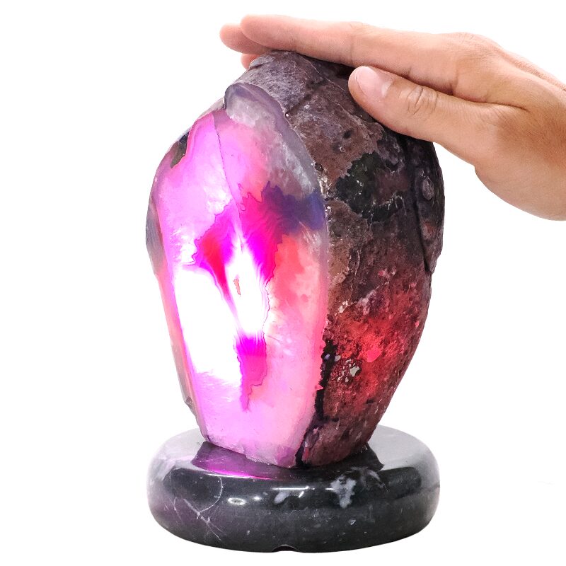 3.8kg Purple Agate Crystal Lamp with Marble Base - Puple LED - K1311 4 Purple Agate Crystal Lamp with Marble Base - Puple LED - K1311 | Crystal Factory