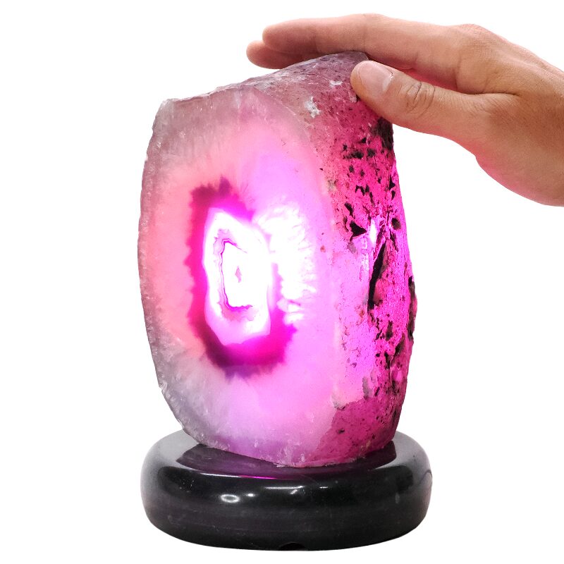 4.2kg Purple Agate Crystal Lamp with Marble Base - Puple LED - K1312 4 Purple Agate Crystal Lamp with Marble Base - Puple LED - K1312 | Crystal Factory