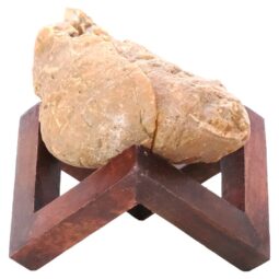 Banded Agate Geode Pair with Timber Stand 12cm - L527 | Crystal Factory