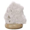 Clear Quartz Druze Lamp on Marble Base – White LED Bulb L531 | Crystal Factory