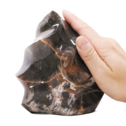 1.19kg Madagascar Black Moonstone Crytsal Polished Flame T3182 | Crystal Factory