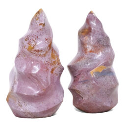 Madagascar Ocean Jasper Crystal Flame Set 2 Pieces X437 | Crystal Factory