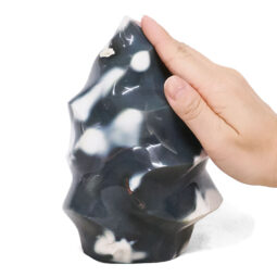 Madagascar Orca Agate Crystal Flame T3197 | Crystal Factory