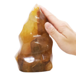 Madagascar Yellow Hematite Crystal Flame T3185 | Crystal Factory