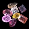 Mixed Tourmaline Faceted Crystal Stones Parcel 8 pieces B818 | Crystal Factory