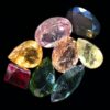 Mixed Tourmaline Faceted Crystal Stones Parcel 8 pieces B821 | Crystal Factory