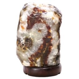 Crystal Quartz River Agate Lamp - White LED Bulb N2325 | Crystal Factory
