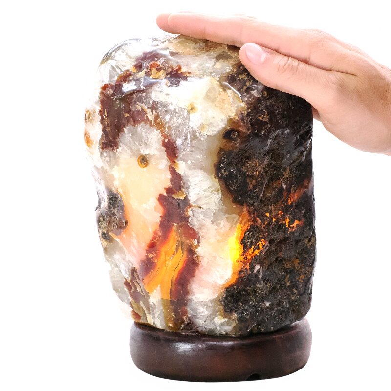 5.1kg Crystal Quartz River Agate Lamp - White LED Bulb N2325 4 Crystal Quartz River Agate Lamp - White LED Bulb N2325 | Crystal Factory