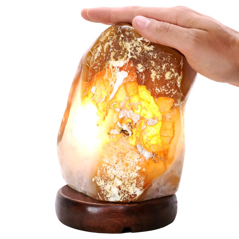 3.2kg Crystal Quartz River Agate Lamp - White LED Bulb N2327 4 Crystal Quartz River Agate Lamp - White LED Bulb N2327 | Crystal Factory