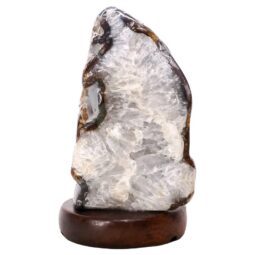 Crystal Quartz River Agate Lamp - White LED Bulb N2328 | Crystal Factory
