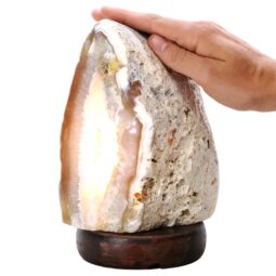 3.9kg Crystal Quartz River Agate Lamp - White LED Bulb N2329 6 Crystal Quartz River Agate Lamp - White LED Bulb N2329 | Crystal Factory