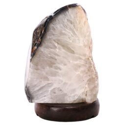 Crystal Quartz River Agate Lamp - White LED Bulb N2330 | Crystal Factory