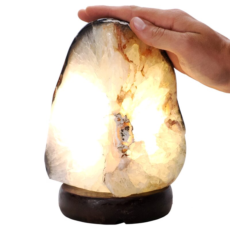3.9kg Crystal Quartz River Agate Lamp - White LED Bulb N2330 4 Crystal Quartz River Agate Lamp - White LED Bulb N2330 | Crystal Factory