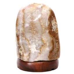 Crystal Quartz River Agate Lamp - White LED Bulb N2331 | Crystal Factory