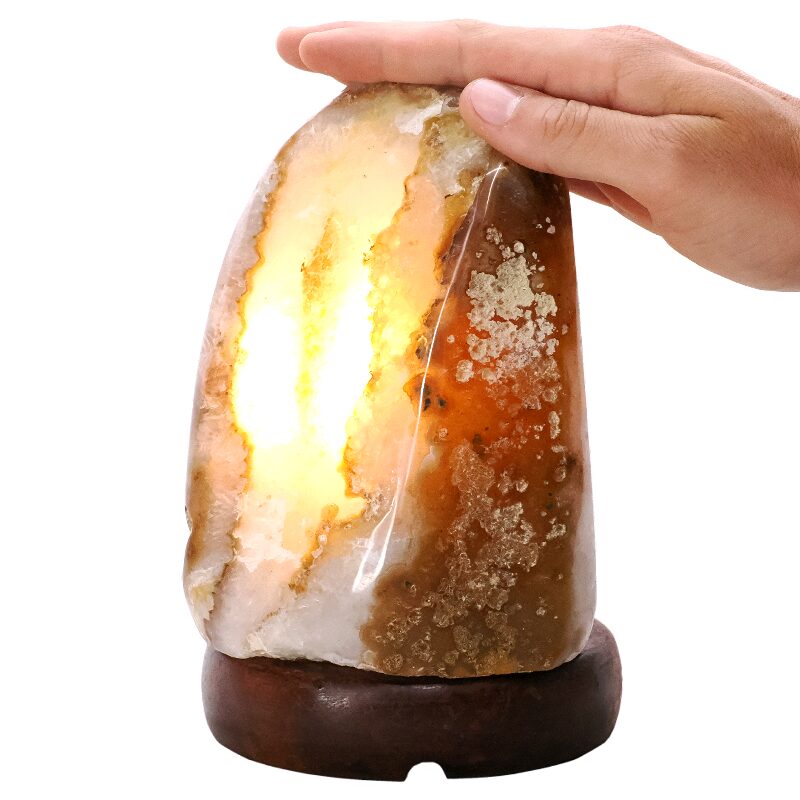 3.1kg Crystal Quartz River Agate Lamp - White LED Bulb N2331 4 Crystal Quartz River Agate Lamp - White LED Bulb N2331 | Crystal Factory