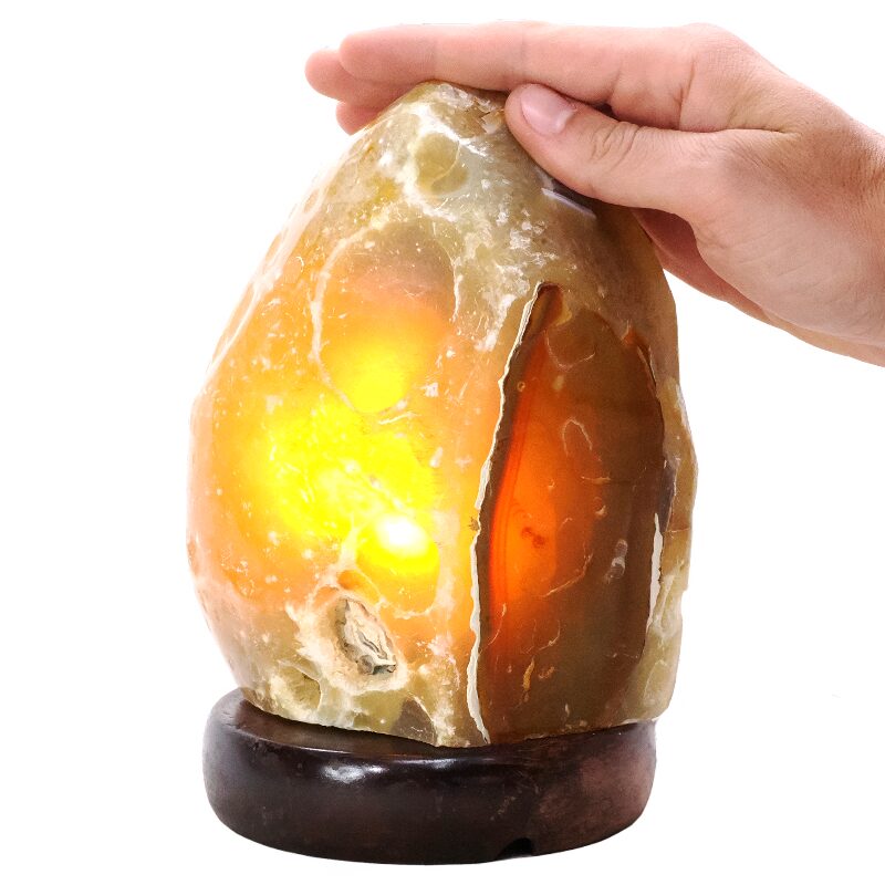 2.9kg Crystal Quartz River Agate Lamp - White LED Bulb N2333 4 Crystal Quartz River Agate Lamp - White LED Bulb N2333 | Crystal Factory