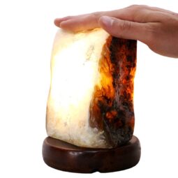 Crystal Quartz River Agate Lamp - White LED Bulb N2334 | Crystal Factory