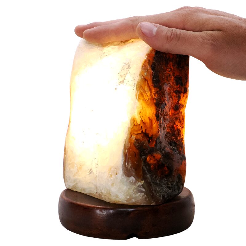 2.6kg Crystal Quartz River Agate Lamp - White LED Bulb N2334 4 Crystal Quartz River Agate Lamp - White LED Bulb N2334 | Crystal Factory