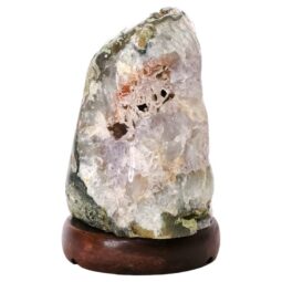 Crystal Quartz River Agate Lamp - White LED Bulb N2337 | Crystal Factory