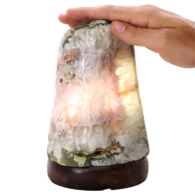 2.8kg Crystal Quartz River Agate Lamp - White LED Bulb N2337 4 Crystal Quartz River Agate Lamp - White LED Bulb N2337 | Crystal Factory