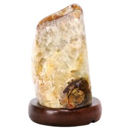 Crystal Quartz River Agate Lamp - White LED Bulb N2338 | Crystal Factory
