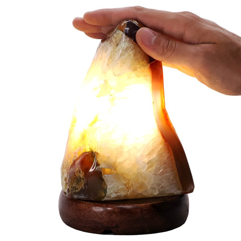 2kg Crystal Quartz River Agate Lamp - White LED Bulb N2338 4 Crystal Quartz River Agate Lamp - White LED Bulb N2338 | Crystal Factory