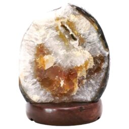 Crystal Quartz River Agate Lamp - White LED Bulb N2339 | Crystal Factory