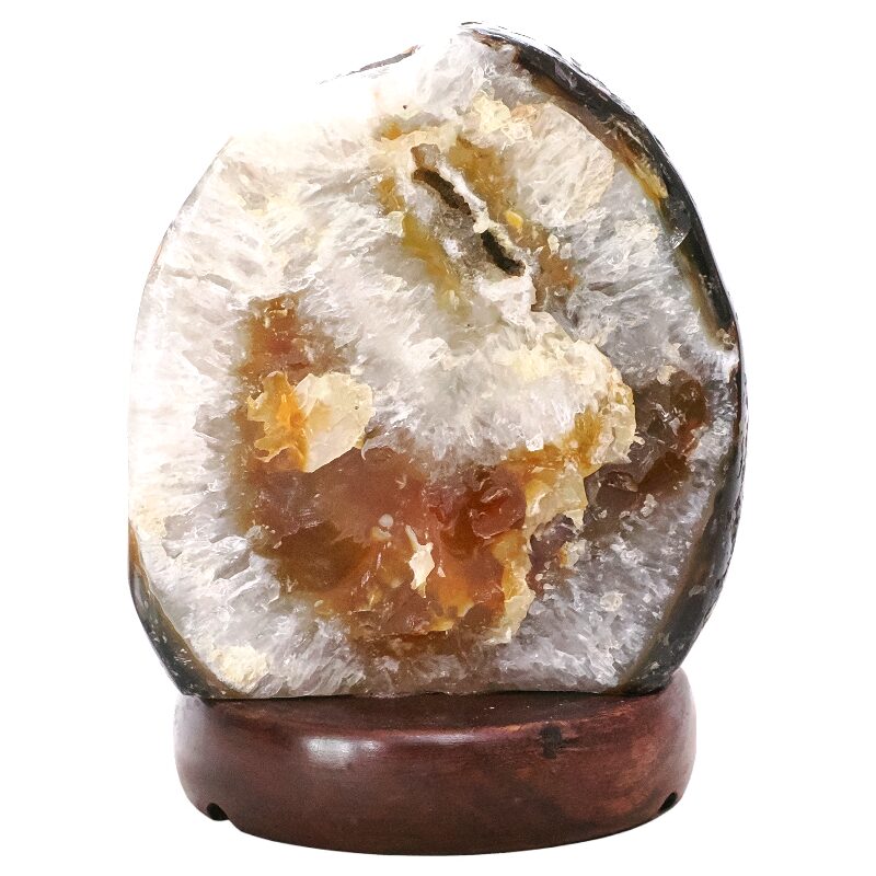 2.9kg Crystal Quartz River Agate Lamp - White LED Bulb N2339 3 Crystal Quartz River Agate Lamp - White LED Bulb N2339 | Crystal Factory