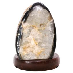 Crystal Quartz River Agate Lamp - White LED Bulb N2340 | Crystal Factory