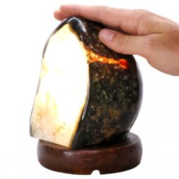 Crystal Quartz River Agate Lamp - White LED Bulb N2340 | Crystal Factory