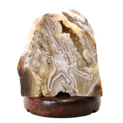Crystal Quartz River Agate Lamp - White LED Bulb N2341 | Crystal Factory