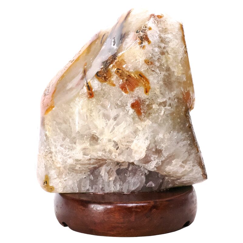 2.7kg Crystal Quartz River Agate Lamp - White LED Bulb N2342 3 Crystal Quartz River Agate Lamp - White LED Bulb N2342 | Crystal Factory