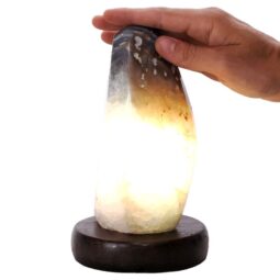 Crystal Quartz River Agate Lamp - White LED Bulb N2345 | Crystal Factory