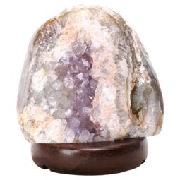 Crystal Quartz River Agate Lamp - White LED Bulb N2347 | Crystal Factory