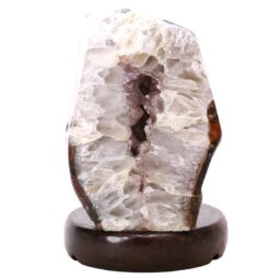 Crystal Quartz River Agate Lamp - White LED Bulb N2349 | Crystal Factory