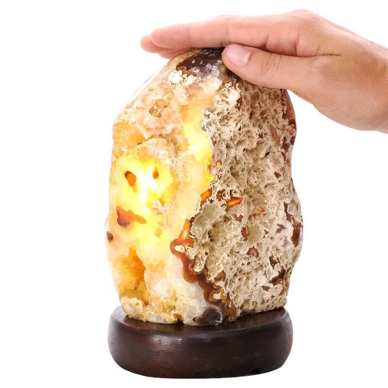3kg Crystal Quartz River Agate Lamp - White LED Bulb N2350 4 Crystal Quartz River Agate Lamp - White LED Bulb N2350 | Crystal Factory