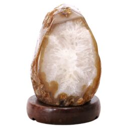 Crystal Quartz River Agate Lamp - White LED Bulb N2353 | Crystal Factory