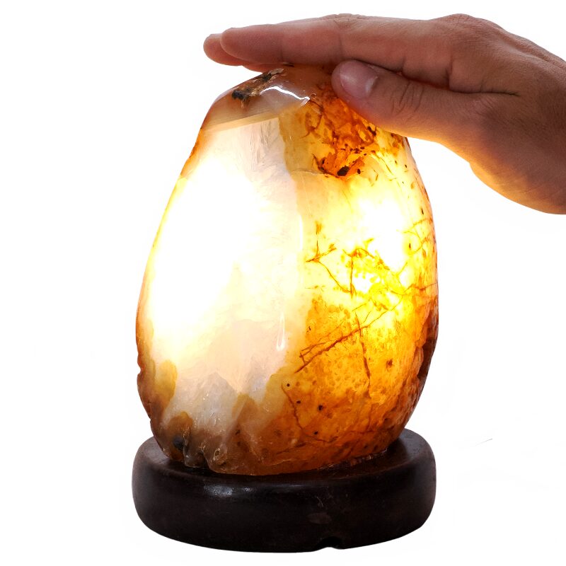 3.2kg Crystal Quartz River Agate Lamp - White LED Bulb N2353 4 Crystal Quartz River Agate Lamp - White LED Bulb N2353 | Crystal Factory