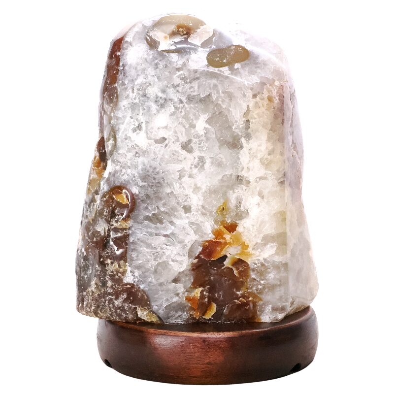 2.9kg Crystal Quartz River Agate Lamp - White LED Bulb N2354 3 Crystal Quartz River Agate Lamp - White LED Bulb N2354 | Crystal Factory