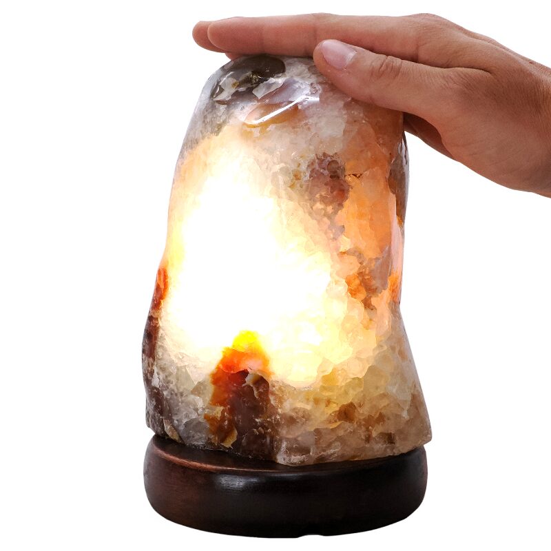 2.9kg Crystal Quartz River Agate Lamp - White LED Bulb N2354 4 Crystal Quartz River Agate Lamp - White LED Bulb N2354 | Crystal Factory