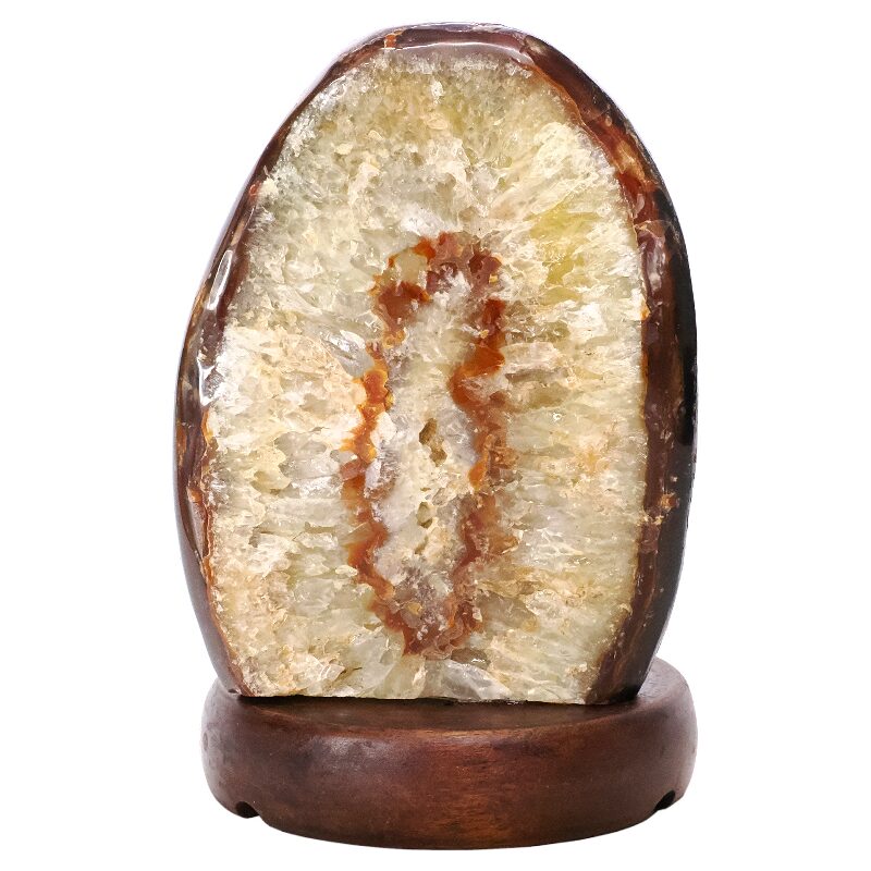 2kg Crystal Quartz River Agate Lamp - White LED Bulb N2355 3 Crystal Quartz River Agate Lamp - White LED Bulb N2355 | Crystal Factory