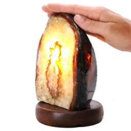 2kg Crystal Quartz River Agate Lamp - White LED Bulb N2355 6 Crystal Quartz River Agate Lamp - White LED Bulb N2355 | Crystal Factory
