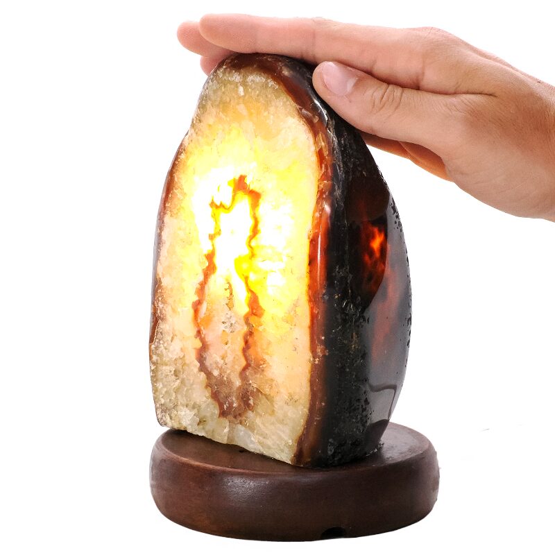 2kg Crystal Quartz River Agate Lamp - White LED Bulb N2355 4 Crystal Quartz River Agate Lamp - White LED Bulb N2355 | Crystal Factory
