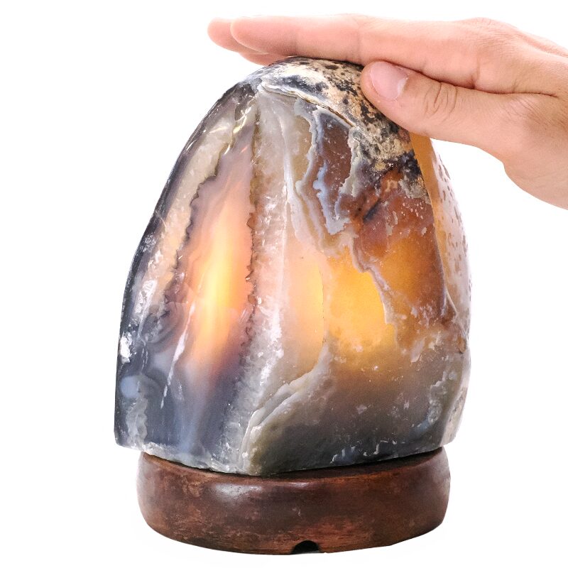 3kg Crystal Quartz River Agate Lamp - White LED Bulb N2356 4 Crystal Quartz River Agate Lamp - White LED Bulb N2356 | Crystal Factory